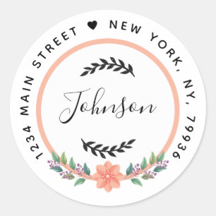 Erstellen Sie Ihre eigene Round-Rücksendeadresse Runder Aufkleber