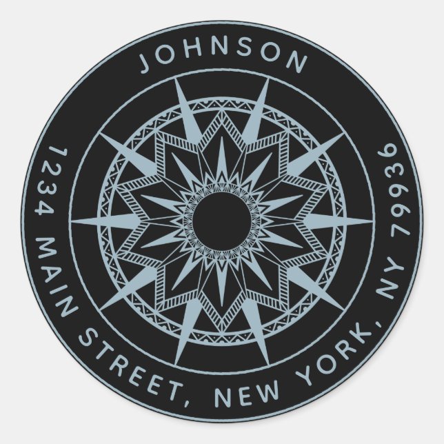 Erstellen Sie Ihre eigene Round-Rücksendeadresse Runder Aufkleber (Vorderseite)