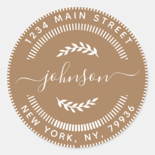 Erstellen Sie Ihre eigene Round-Rücksendeadresse Runder Aufkleber