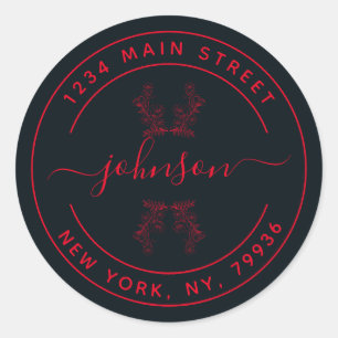 Erstellen Sie Ihre eigene Round-Rücksendeadresse Runder Aufkleber