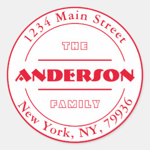 Erstellen Sie Ihre eigene Round-Rücksendeadresse Runder Aufkleber