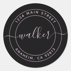 Erstellen Sie Ihre eigene Round-Rücksendeadresse Runder Aufkleber