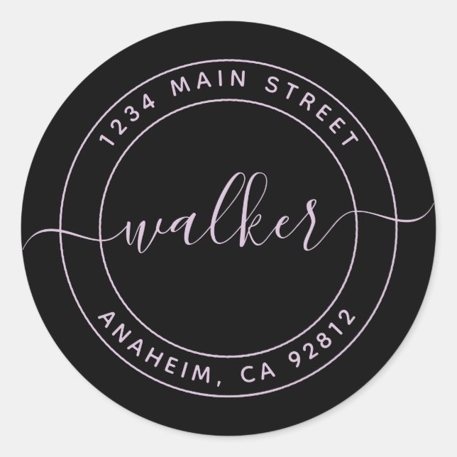 Erstellen Sie Ihre eigene Round-Rücksendeadresse Runder Aufkleber (Vorderseite)