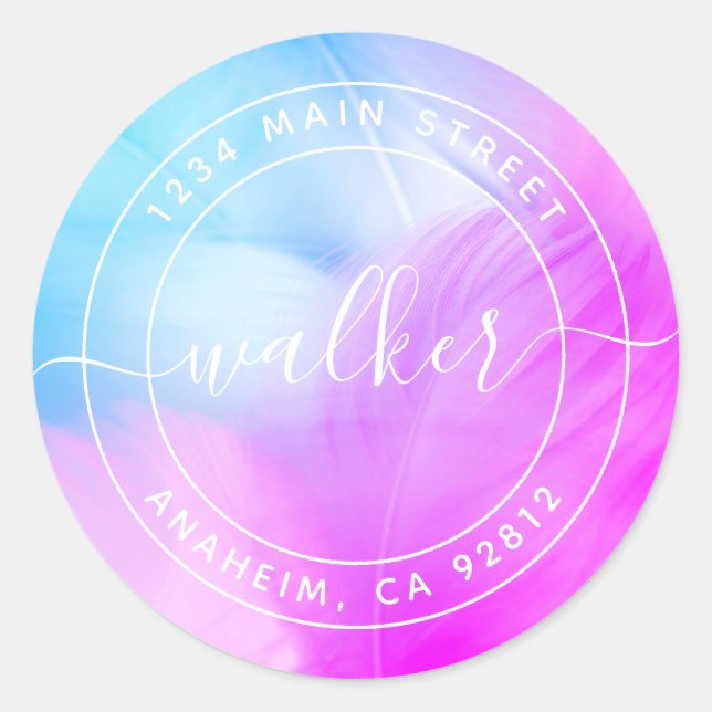 Erstellen Sie Ihre eigene Round-Rücksendeadresse Runder Aufkleber (Vorderseite)