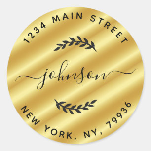 Erstellen Sie Ihre eigene Round-Rücksendeadresse Runder Aufkleber