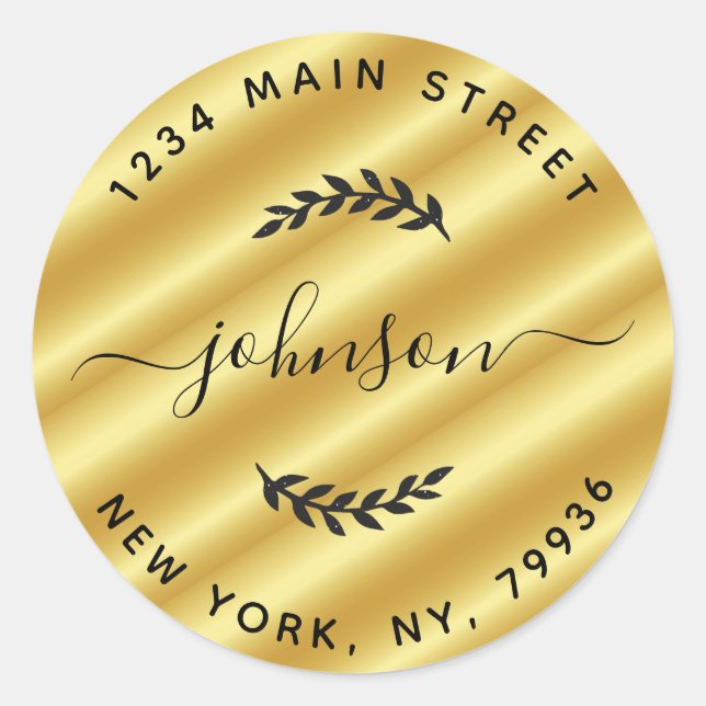 Erstellen Sie Ihre eigene Round-Rücksendeadresse Runder Aufkleber (Vorderseite)