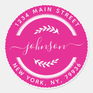 Erstellen Sie Ihre eigene Round-Rücksendeadresse Runder Aufkleber