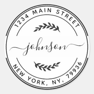 Erstellen Sie Ihre eigene Round-Rücksendeadresse Runder Aufkleber