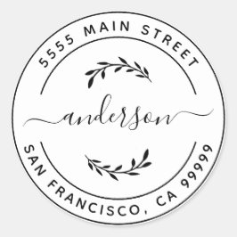 Erstellen Sie Ihre eigene Rücksendeadresse Classic Runder Aufkleber