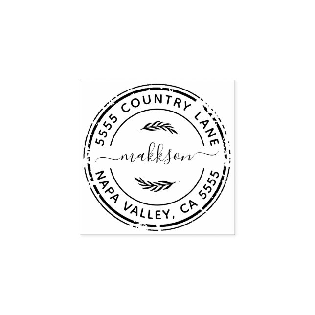 Erstellen Sie Ihre eigene Rücksendeadresse Gummistempel (Prägung)