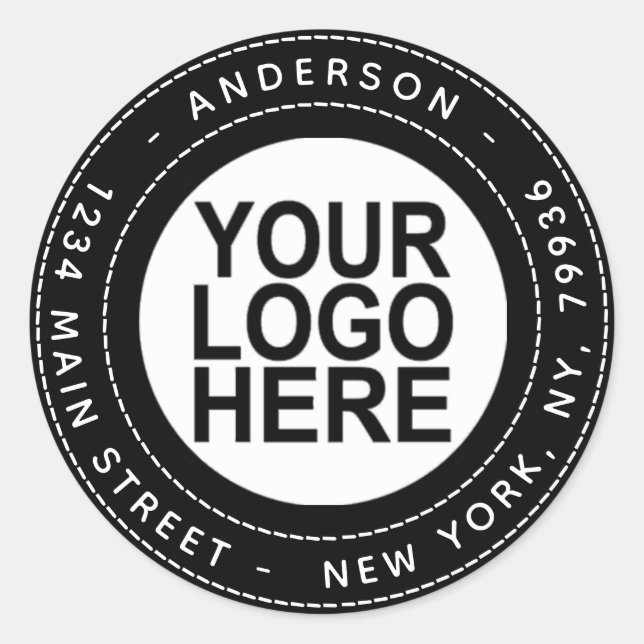 Erstellen Sie Ihre eigene Rücksendeadresse mit dem Runder Aufkleber (Vorderseite)