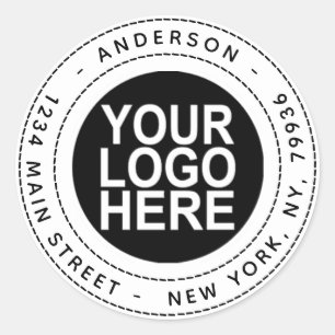 Erstellen Sie Ihre eigene Rücksendeadresse mit dem Runder Aufkleber