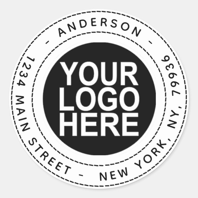 Erstellen Sie Ihre eigene Rücksendeadresse mit dem Runder Aufkleber (Vorderseite)