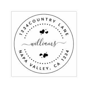 Erstellen Sie Ihre eigene Runde-Rückgabe-Briefmark Permastempel