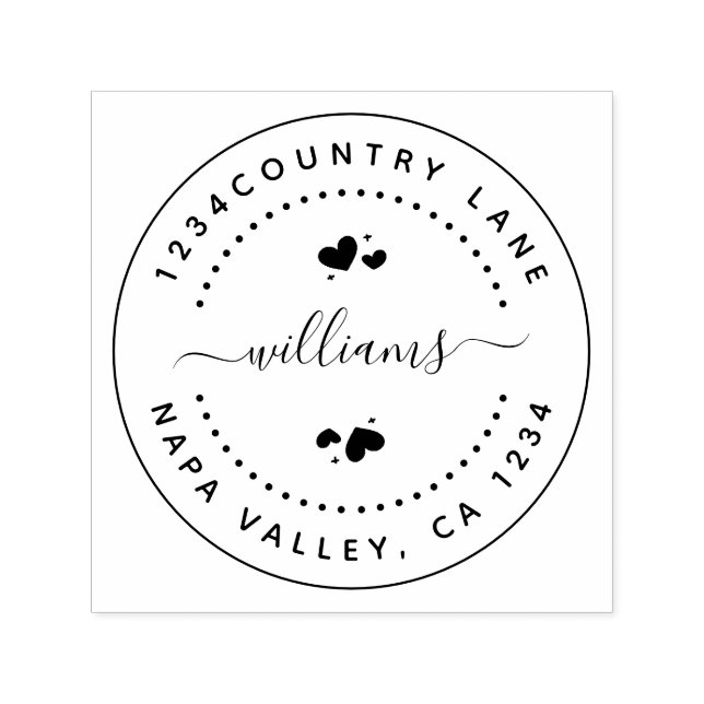 Erstellen Sie Ihre eigene Runde-Rückgabe-Briefmark Permastempel (Design)