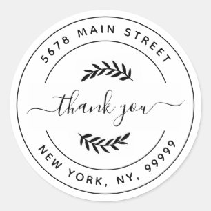 Erstellen Sie Ihre eigene runde Rücksendeadresse K Runder Aufkleber