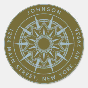 Erstellen Sie Ihre eigene runde Rücksendeadresse Runder Aufkleber