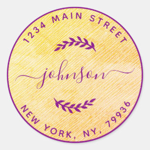 Erstellen Sie Ihre eigene runde Rücksendeadresse   Runder Aufkleber