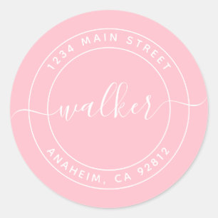 Erstellen Sie Ihre eigene runde Rücksendeadresse Runder Aufkleber