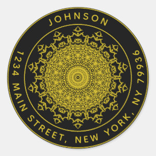 Erstellen Sie Ihre eigene runde Rücksendeadresse Runder Aufkleber