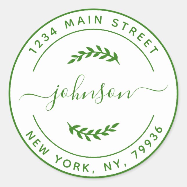 Erstellen Sie Ihre eigene runde Rücksendeadresse S Runder Aufkleber (Vorderseite)