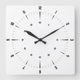 Erstellen Sie Ihre eigene runde, weiße Gerahmte Wa Quadratische Wanduhr