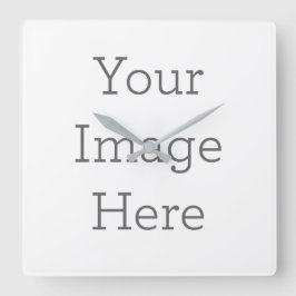 Erstellen Sie Ihre eigene runde, weiße Gerahmte Wa Quadratische Wanduhr