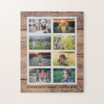 Erstellen Sie Ihre eigene rustikale Holz Familie F Puzzle<br><div class="desc">Machen Sie Ihr eigenes schönstes Foto Collage Rätsel. Familienname,  benutzerdefiniertes Foto Collage Puzzle Sie können es personalisieren und fügen Sie Ihre schönsten Fotos. Großer Spaß !</div>