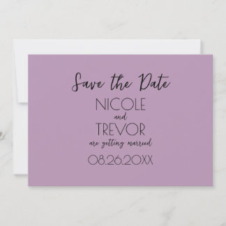 Erstellen Sie Ihre eigene - Schlichte Mauve Minima Save The Date