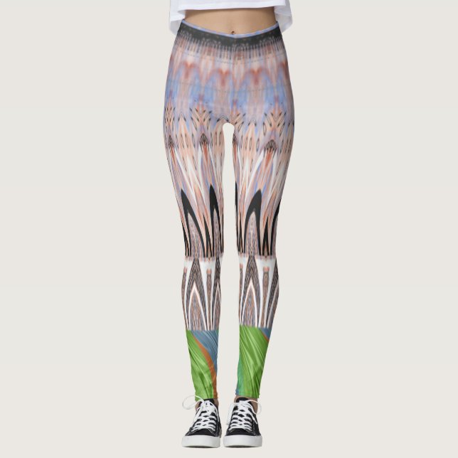 Erstellen Sie Ihre eigene schöne Blumenmuster Klei Leggings (Vorderseite)