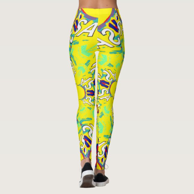 Erstellen Sie Ihre eigene schöne Blumenmuster Klei Leggings (Rückseite)