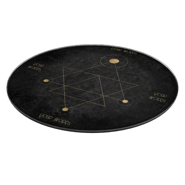 Erstellen Sie Ihre eigene Schwarz-Gold-Geometrie Schneidebrett (Ecke)