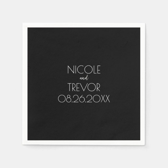 Erstellen Sie Ihre eigene - schwarz Serviette (Vorderseite)