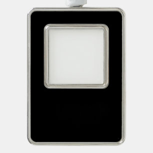 Erstellen Sie Ihre eigene schwarze benutzerdefinie Rahmen-Ornament Silber