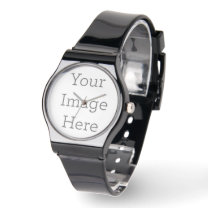 Erstellen Sie Ihre eigene schwarze Silikonüberwach Armbanduhr