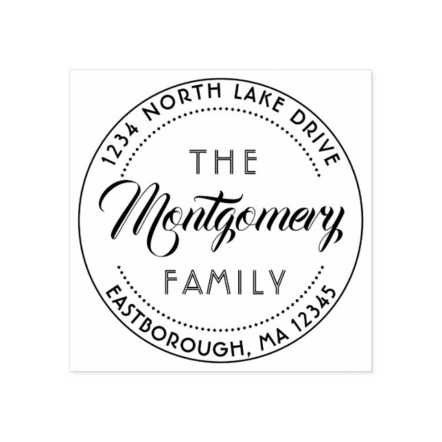 Erstellen Sie Ihre eigene Script-Rücksendeadresse  Gummistempel (Prägung)