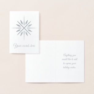 Erstellen Sie Ihre eigene Silver Foil Snowflake Bl Folienkarte
