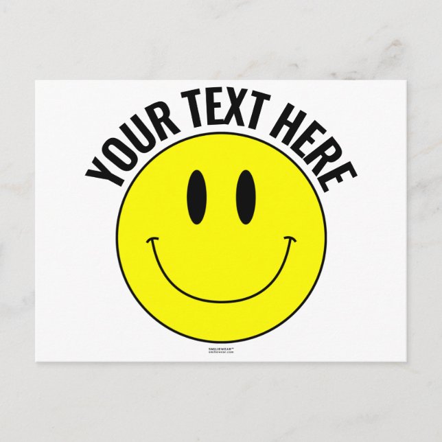 Erstellen Sie Ihre eigene Smilie Smile Postkarte (Vorderseite)