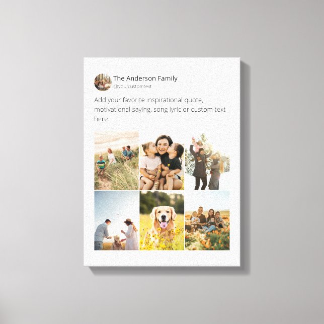 Erstellen Sie Ihre eigene Social Media-FotoCollage Leinwanddruck (Vorderseite)