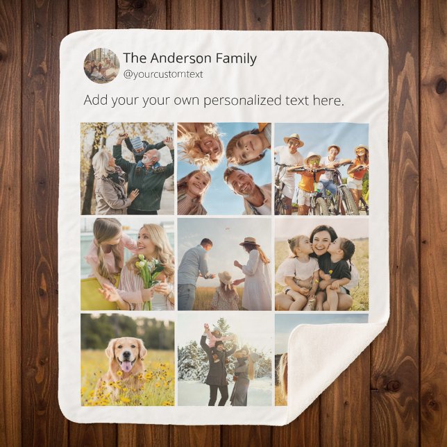 Erstellen Sie Ihre eigene Social Media-FotoCollage Sherpadecke (Von Creator hochgeladen)