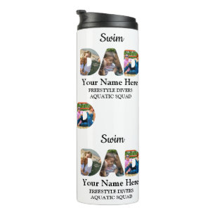 Erstellen Sie Ihre eigene Sport Vater Foto Collage Thermosbecher