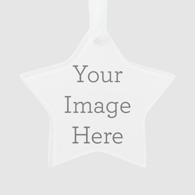 Acryl-Ornament, Acryl Ornament Stern (Vorderseite)