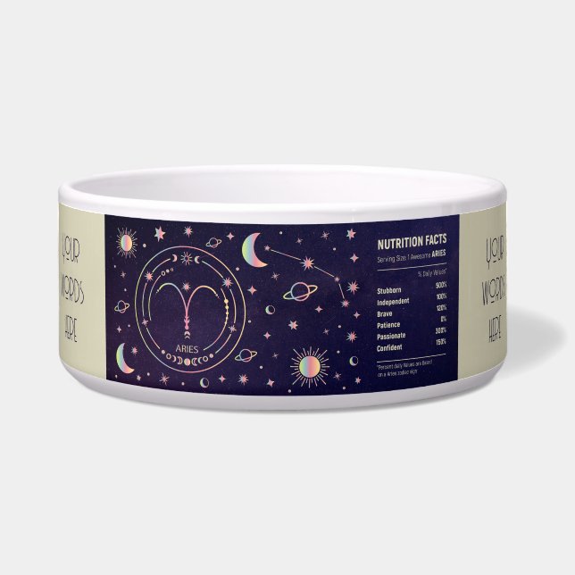 Erstellen Sie Ihre eigene Starry Blue Aries Nutrit Napf (Vorderseite)