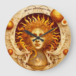 Erstellen Sie Ihre eigene Steampunk-Sun-Göttin Große Wanduhr