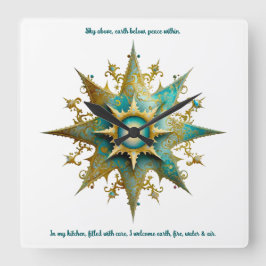 Erstellen Sie Ihre eigene Steampunk-Weihnachten-Sc Quadratische Wanduhr