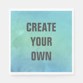 Erstellen Sie Ihre eigene türkisfarbene Aquarellma Serviette