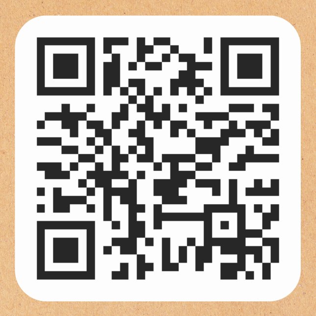 Erstellen Sie Ihre eigene URL für den benutzerdefi Quadratischer Aufkleber (Create Your Own Custom QR Code Website Address URL Square Sticker)