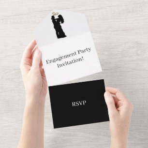 Erstellen Sie Ihre eigene Verlobungsfeier RSVP Sch All In One Einladung