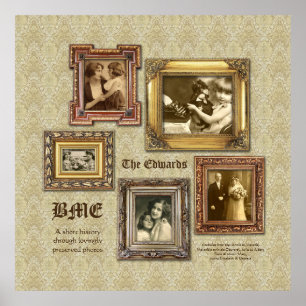 Erstellen Sie Ihre eigene Verzierte Goldene Antiqu Poster