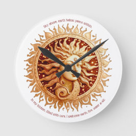 Erstellen Sie Ihre eigene Viktorianische Sun Godde Runde Wanduhr